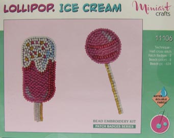 Perlenstick-Set Bagde Lollipop & Ice Cream